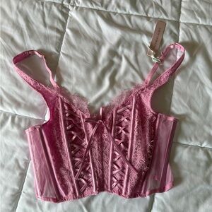 Victoria's Secret Pink Lace Corset Top